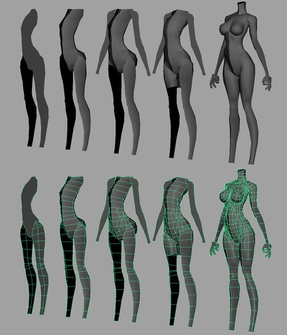 Low poly body