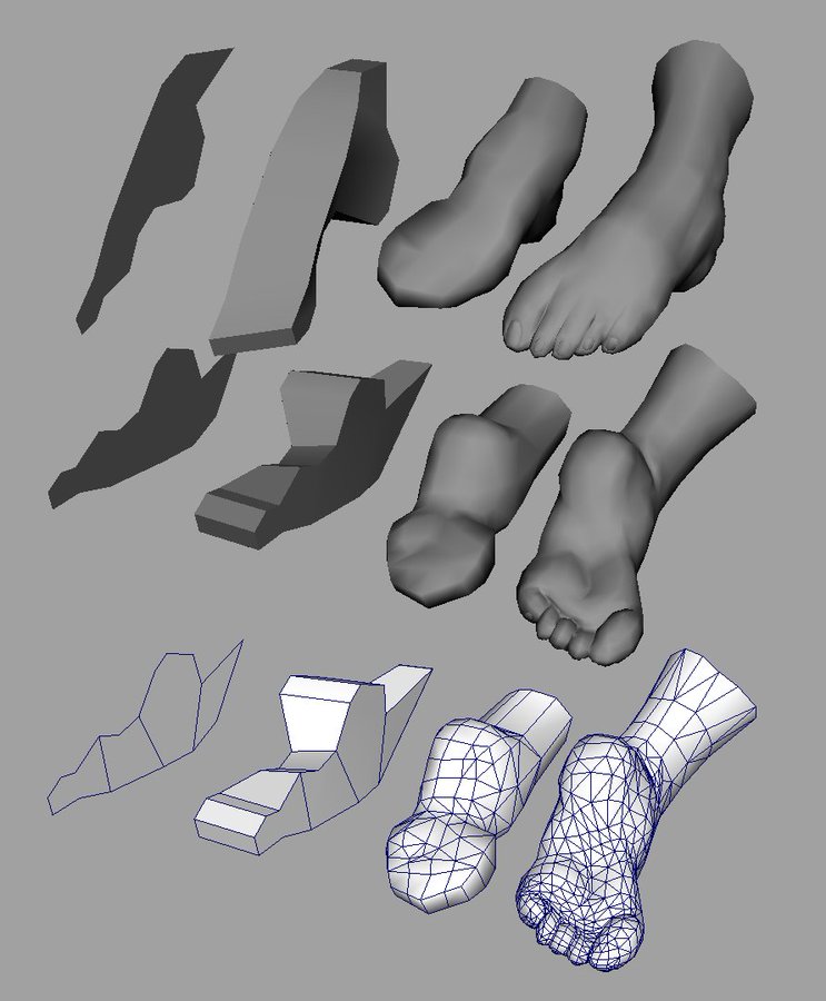 Low poly foot