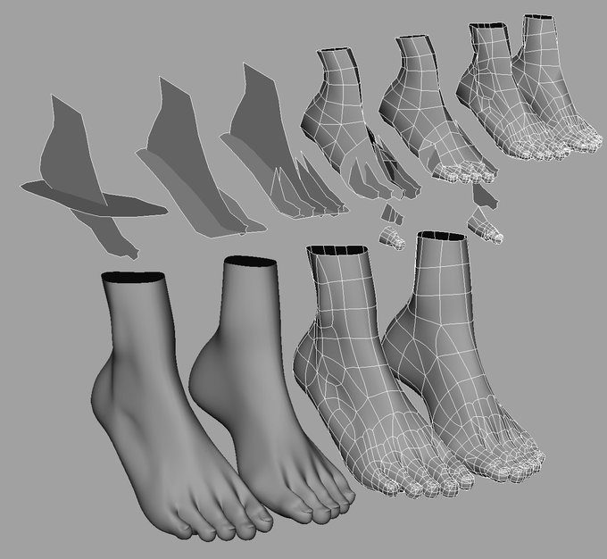 Foot low poly