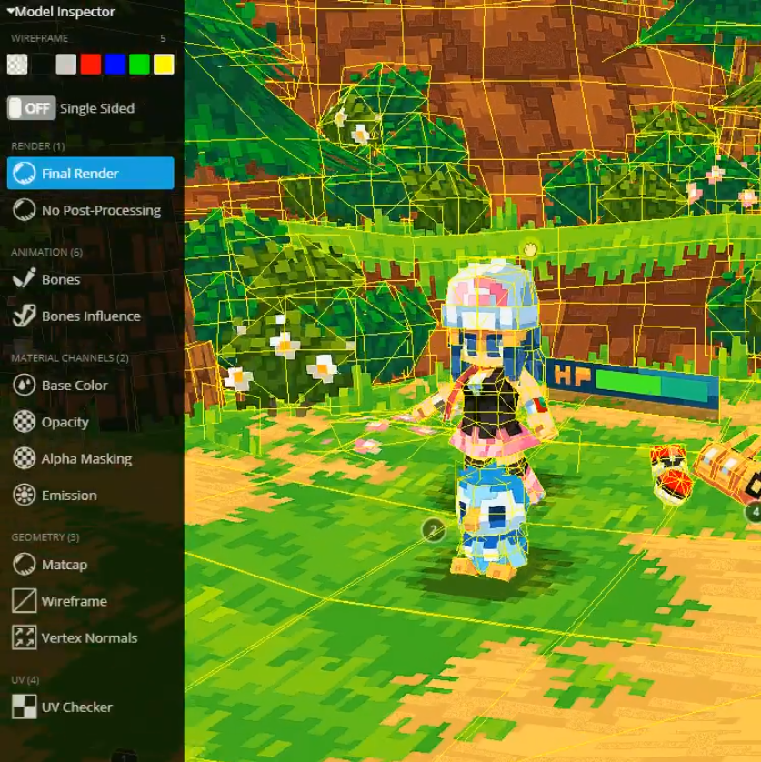 Lowpoly pixel art