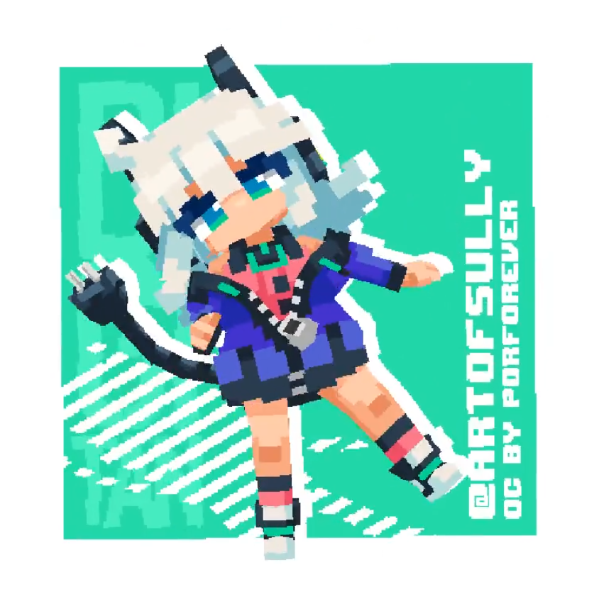 Lowpoly pixel art