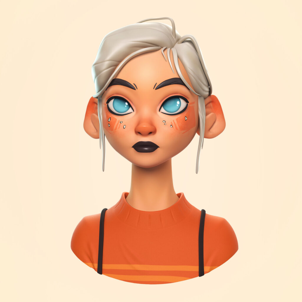 Girl with big ears