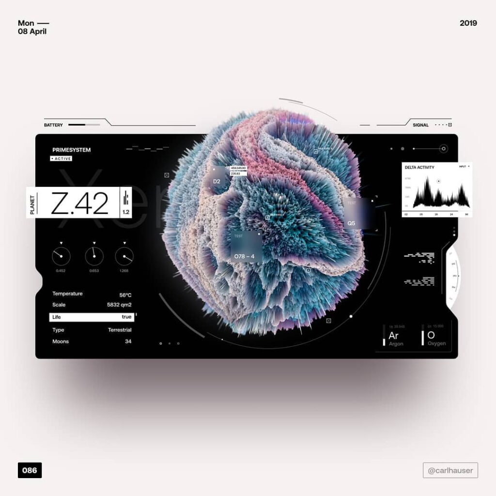 Futristic Dashboards and Floating UIs